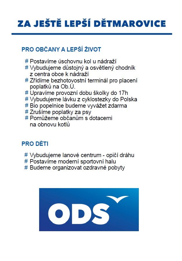 Za ještě lepší Dětmarovice