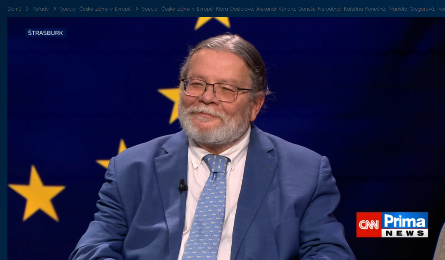 Povolební speciál CNN Prima News České zájmy v Evropě s Alexandrem Vondrou