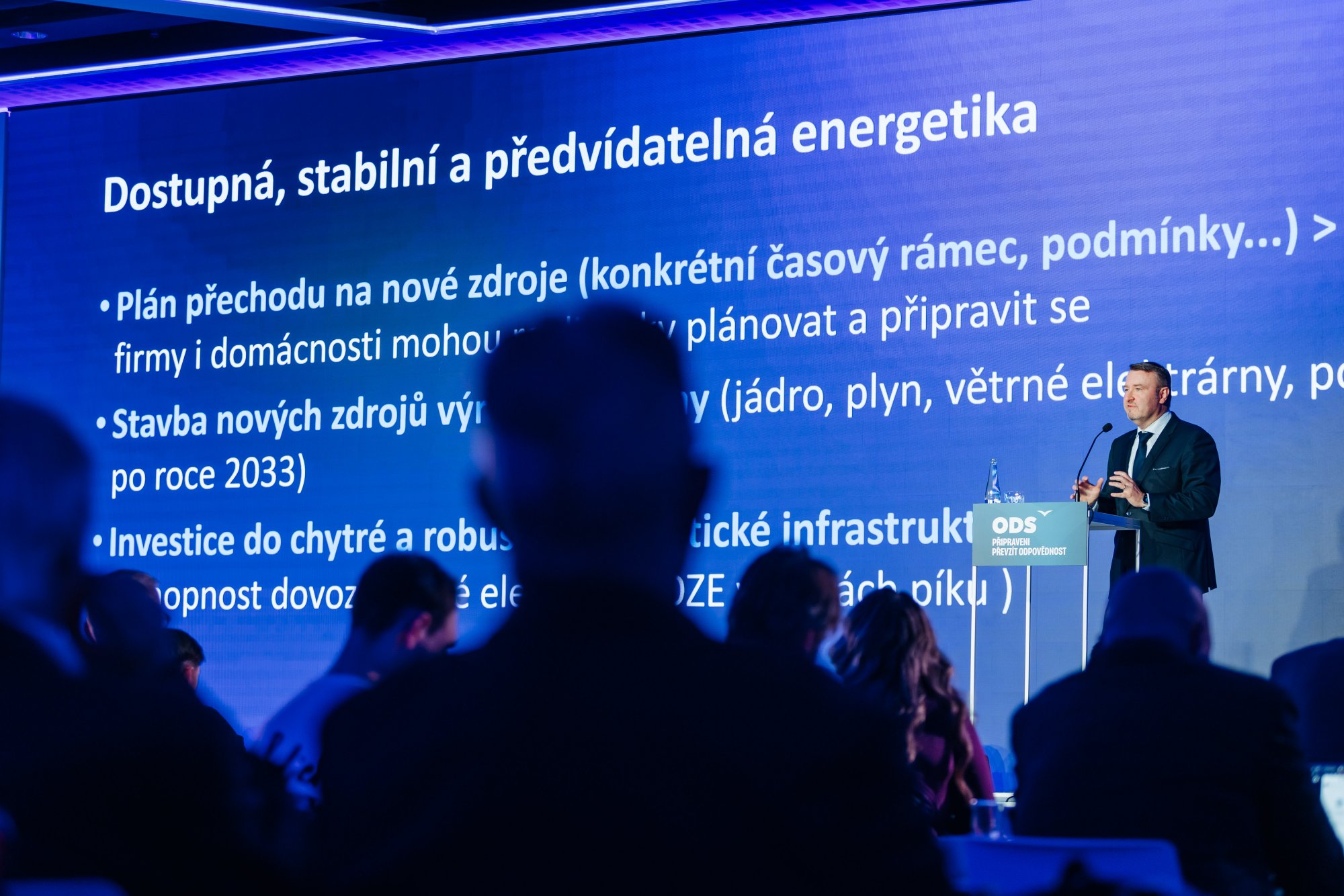 Vystoupení stínového ministra průmyslu a obchodu Pavla Drobila