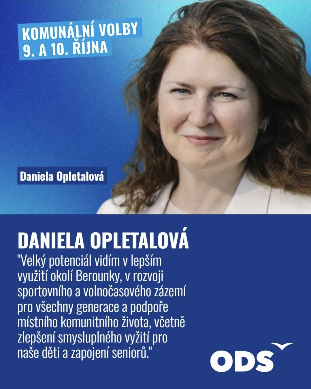 Představení kandidátky Daniela Opletalová