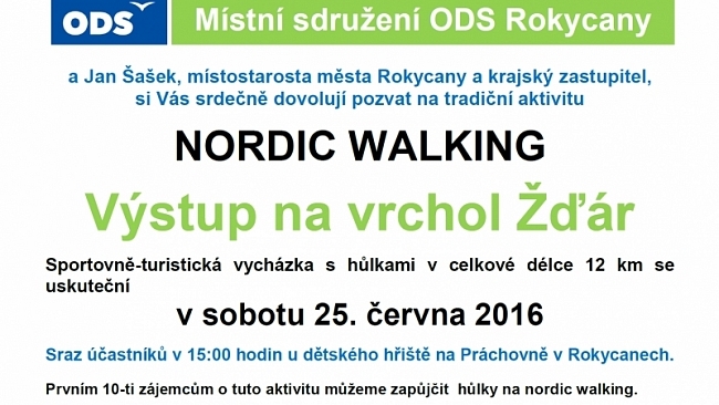 NORDIC WALKING – Výstup na vrchol Žďár