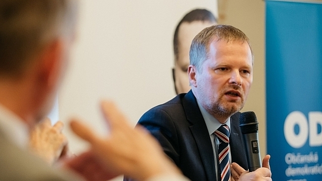 Diskusní setkání s předsedou ODS Petrem Fialou a 1. náměstkem primátora města Plzně Martinem Baxou