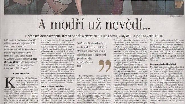 "Modří vědí ..."