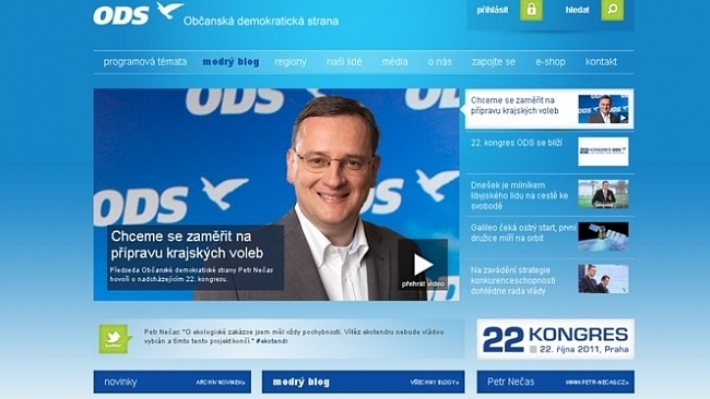 ODS spouští před kongresem nový web