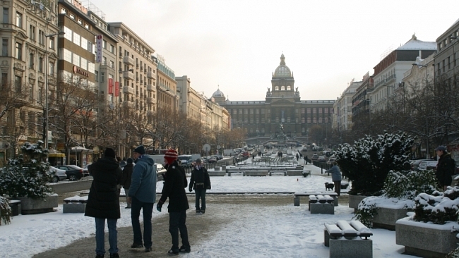 Klobásy na Václavském náměstí…