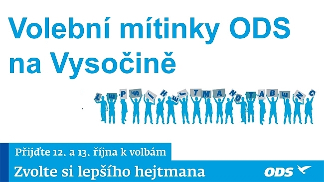 Kandidát na hejtmana Ota Benc si Vás dovoluje pozvat na sérii setkání na Vysočině