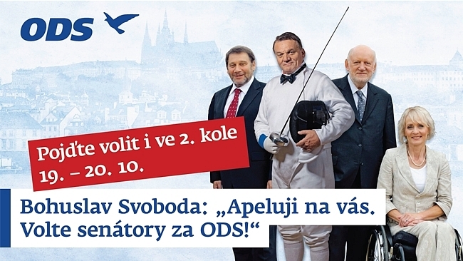 Apeluji na vás. Volte senátory za ODS!