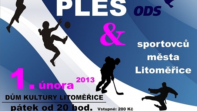 Pozvánka na reprezentační ples OS ODS Litoměřice a sportovců města Litoměřice