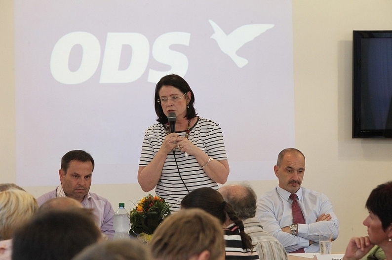 Martin Kuba a Miroslava Němcová debatovali se členy jihočeské ODS