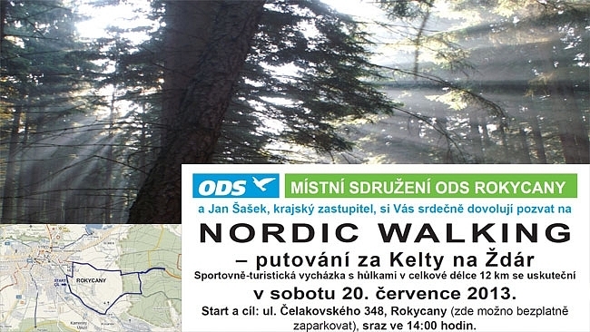Pozvánka: Nordic Walking  - putování za Kelty na Ždár