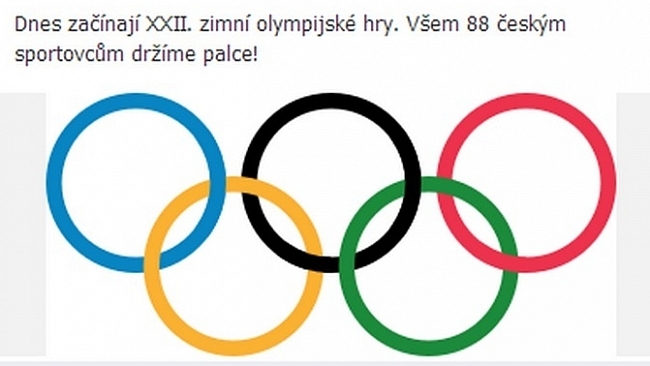 Fandíme českým olympionikům