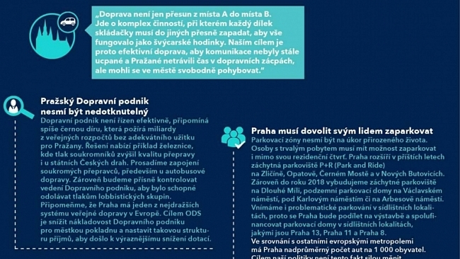 ODS chce v Praze stavět nové metro a zveřejňovat smlouvy