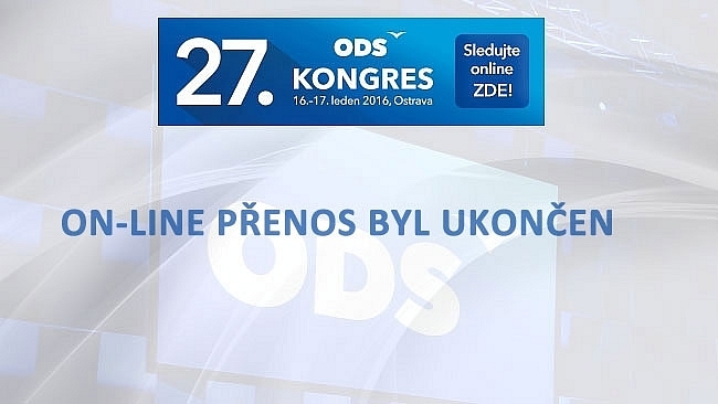 On-line přenos z 27. kongresu ODS