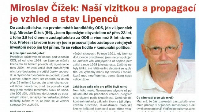 Naší vizitkou a propagací je vzhled a stav Lipenců