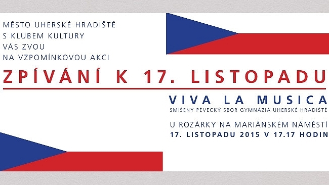 Pozvánka na vzpomínkovou akci k 17. listopadu