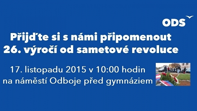 Pozvánka na vzpomínkovou akci k 17. listopadu