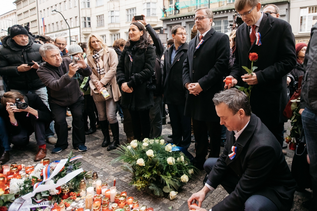 Občanští demokraté si připomněli 17. listopad na Národní třídě a setkáním s osobnostmi Sametové revoluce 