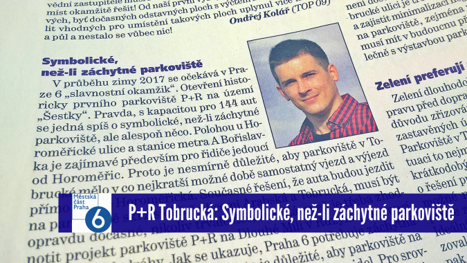 P+R Tobrucká: Symbolické, než-li záchytné parkoviště
