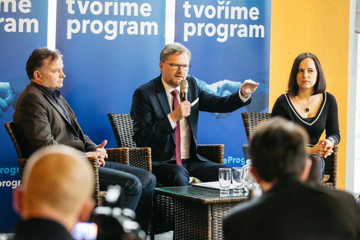 Petr Fiala diskutoval s občany Ústeckého kraje o volebním programu ODS