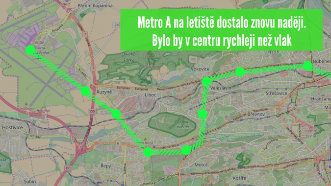 Metro A na letiště dostalo znovu naději. Bylo by v centru rychleji než vlak