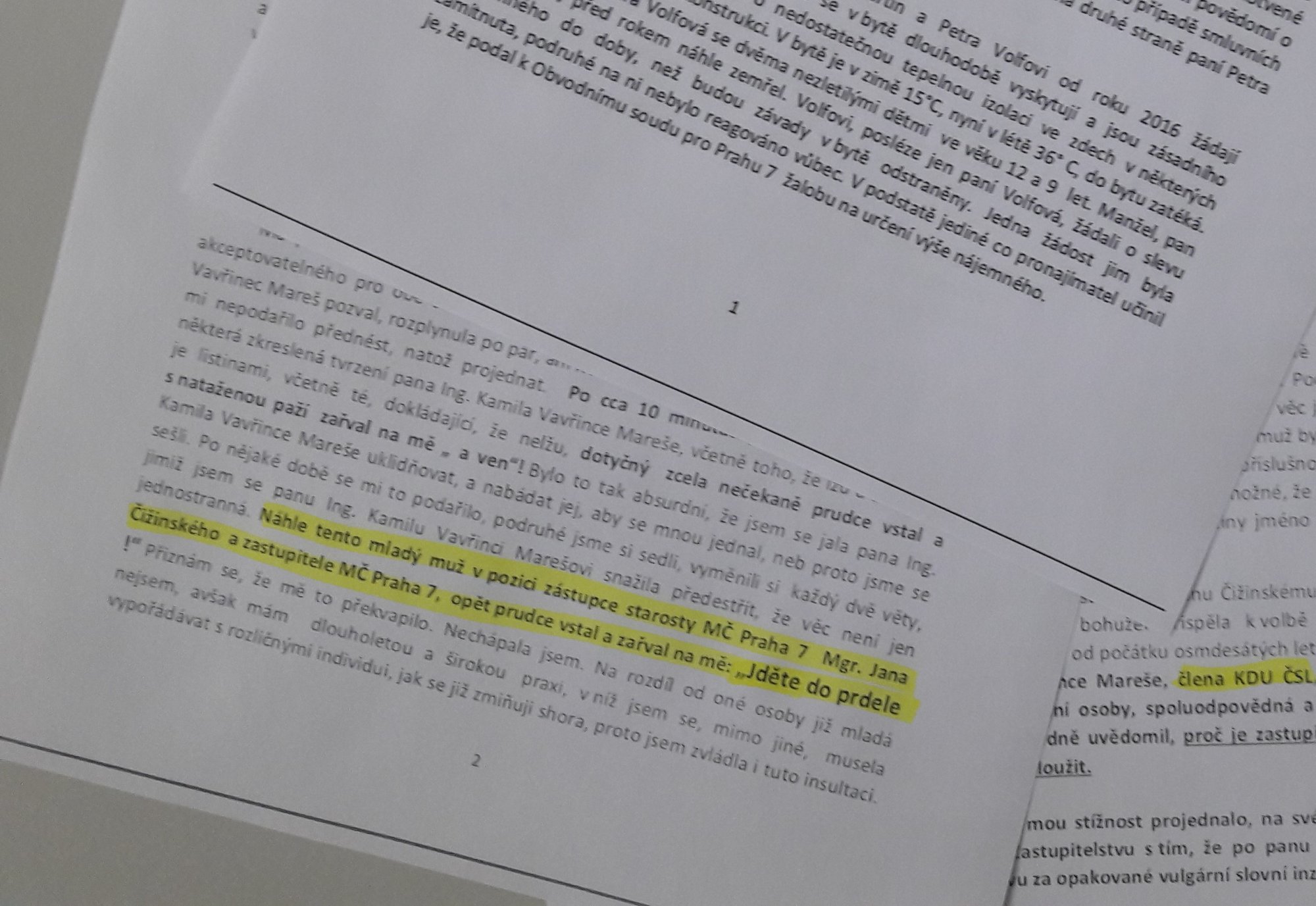 Místostarosta Mareš sprostě urážel advokátku. Ať rezignuje, vyzvala opoziční ODS