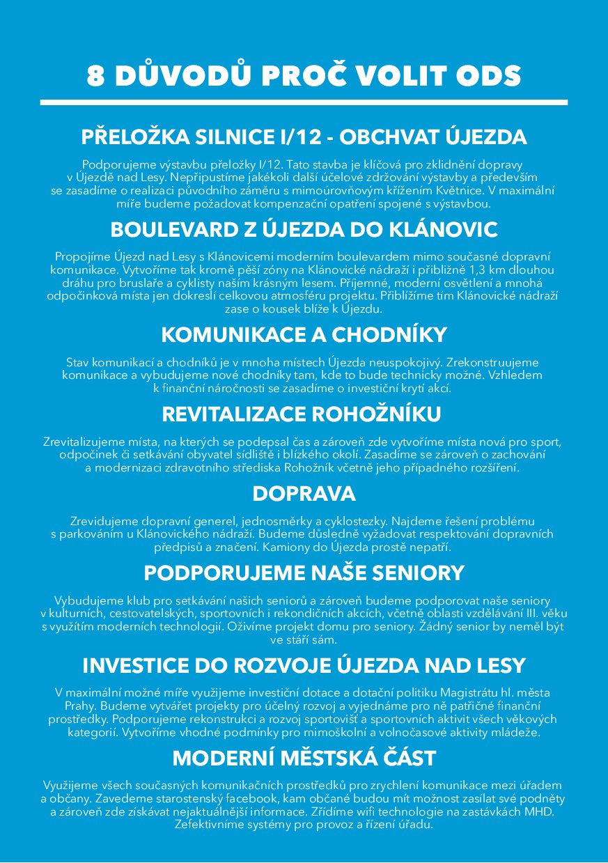 7 důvodů proč volit ODS