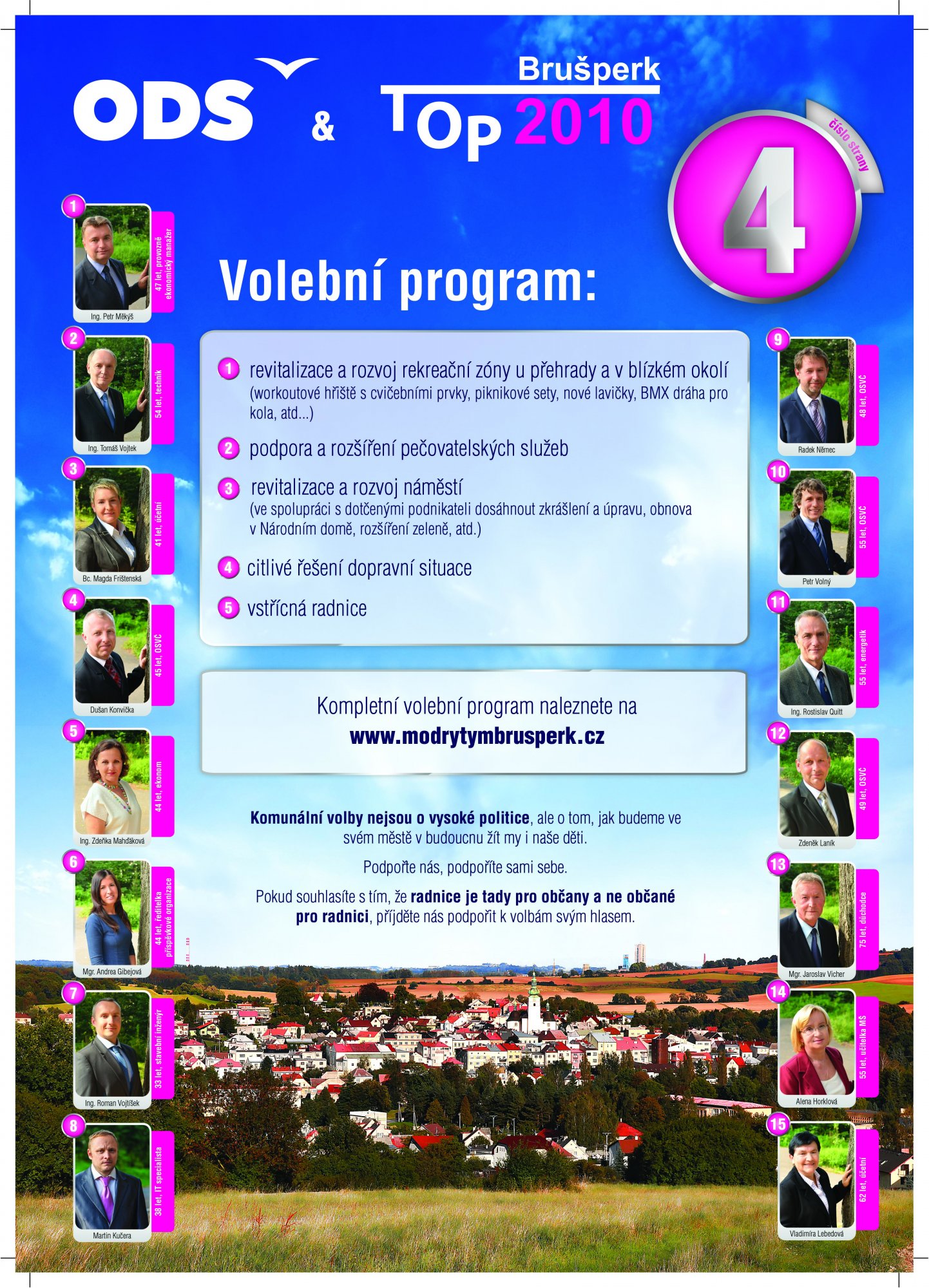 Volební program MS ODS Brušperk a sdružení nezávislých kandidátů TOP 2010 pro komunální volby 2018