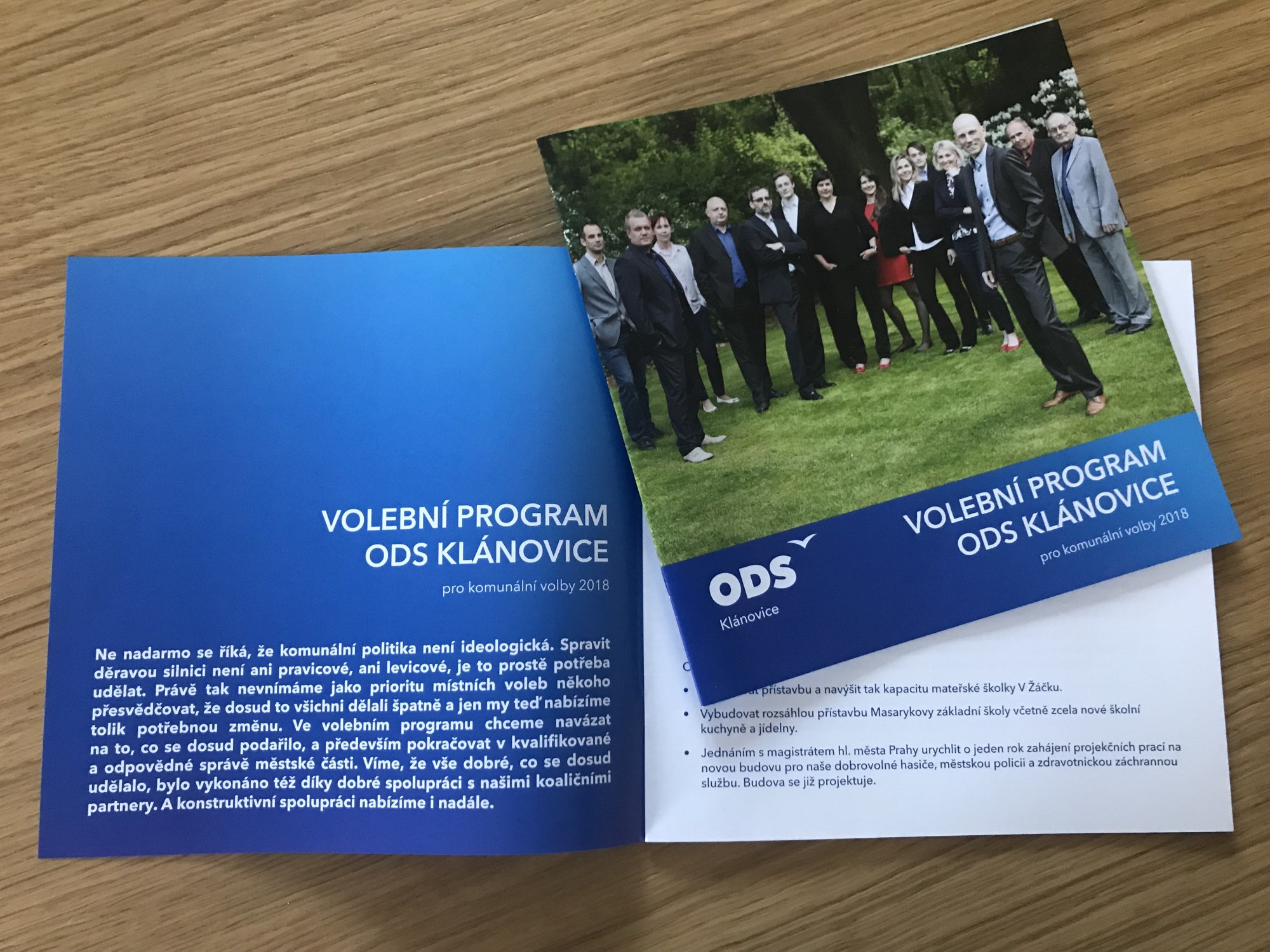 Volební program ODS Klánovice