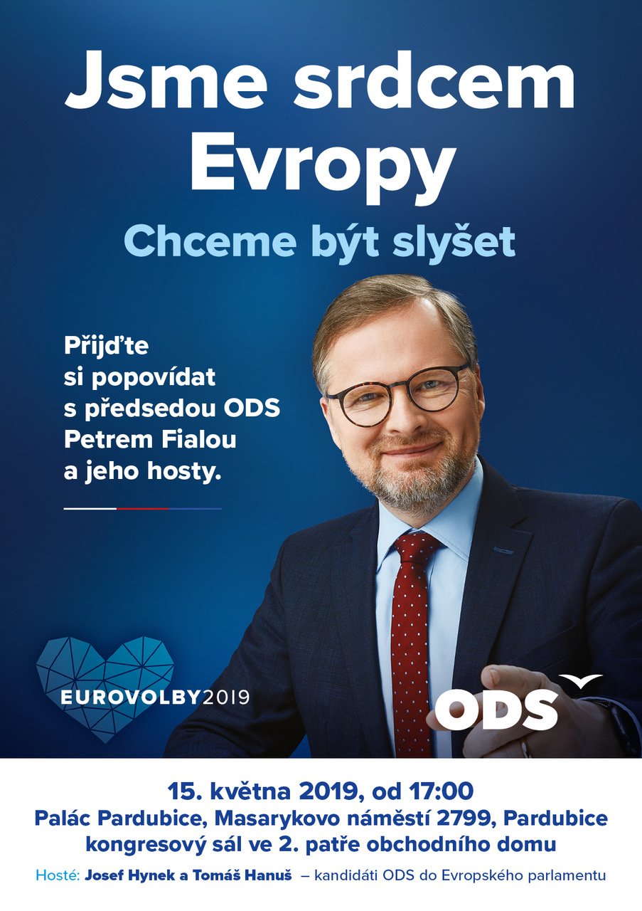 Diskuse s předsedou ODS a kandidáty do Evropského parlamentu v Pardubicích