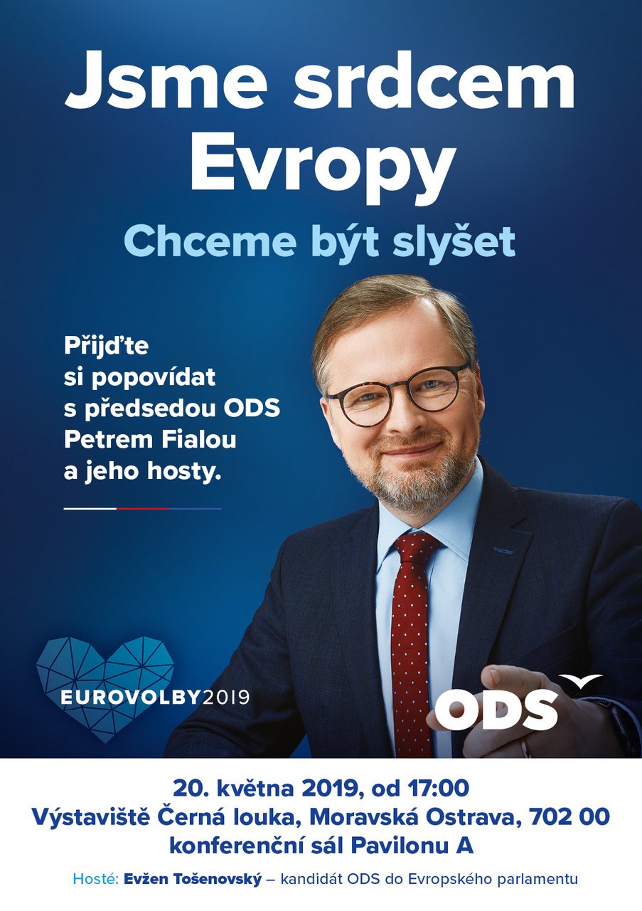 Předvolební debata s předsedou ODS Petrem Fialou v Ostravě