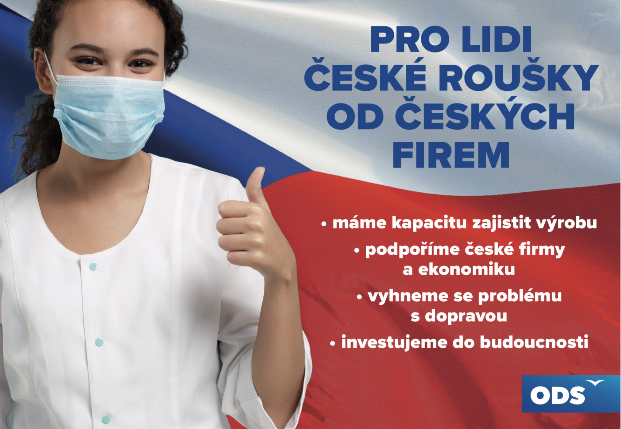 ODS: Chceme zapojit do výroby bavlněných roušek a dalších ochranných pomůcek české výrobce