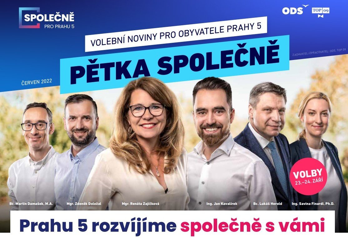 Volební noviny pro obyvatele Prahy 5: PĚTKA SPOLEČNĚ