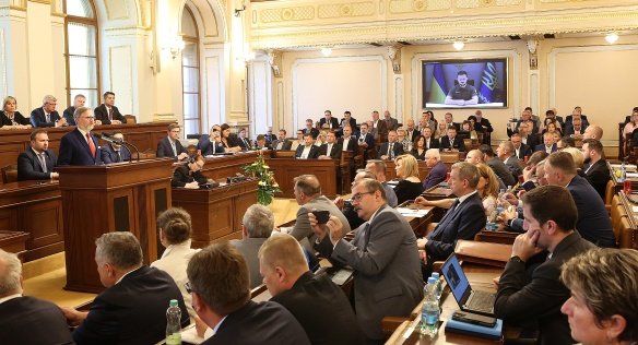 Projev u příležitosti vystoupení ukrajinského prezidenta Volodymyra Zelenského před členy Parlamentu ČR