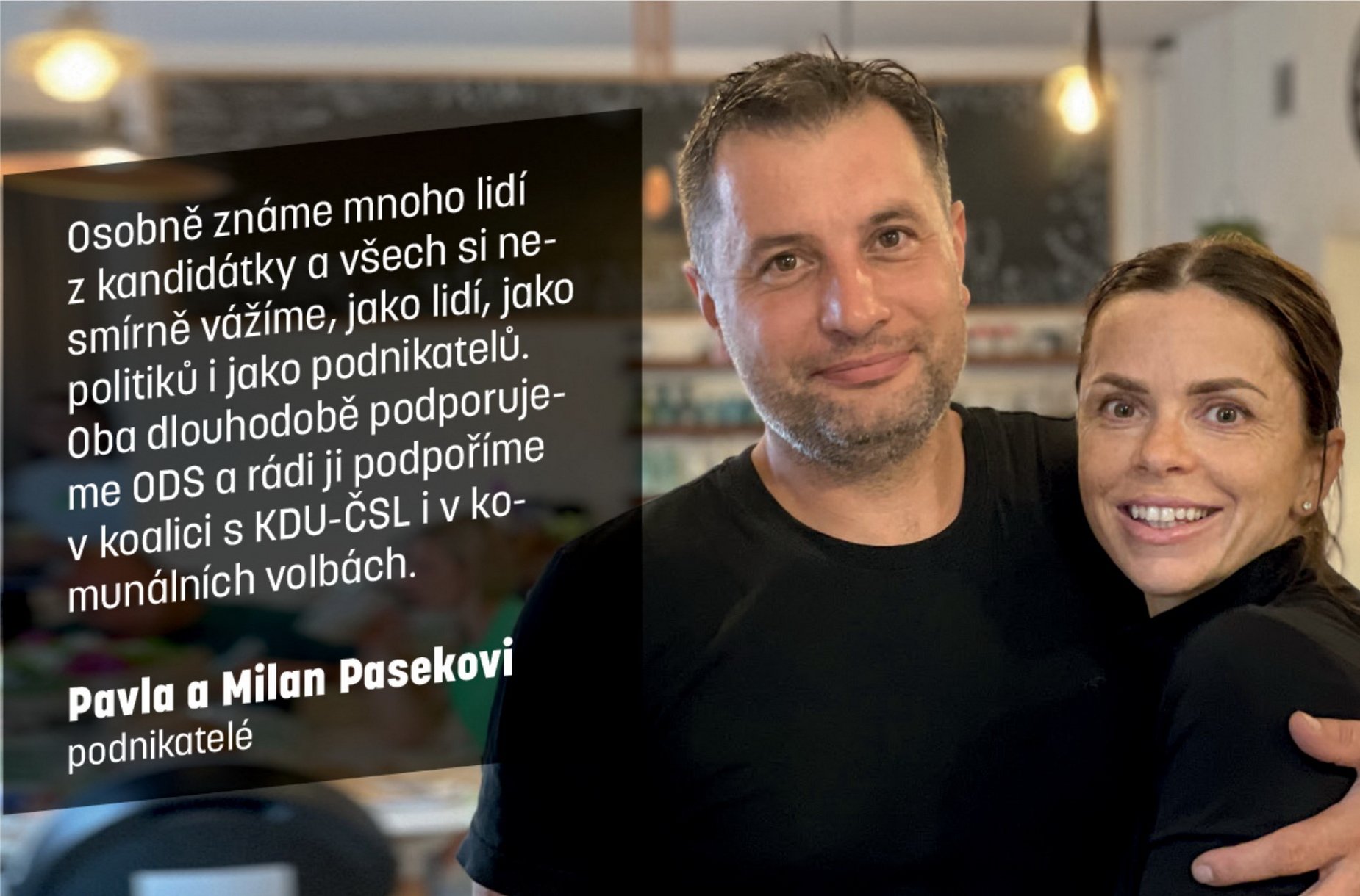 Podporovatelé společné kandidátní listiny ODS a KDU-ČSL