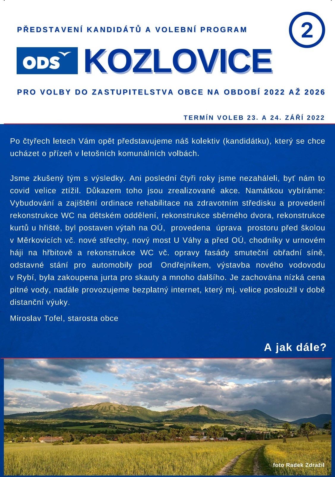 Volební program pro Kozlovice