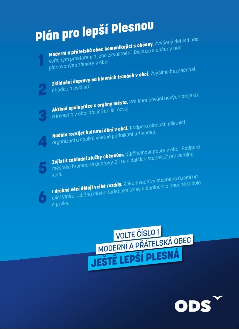 Volební program pro Plesnou