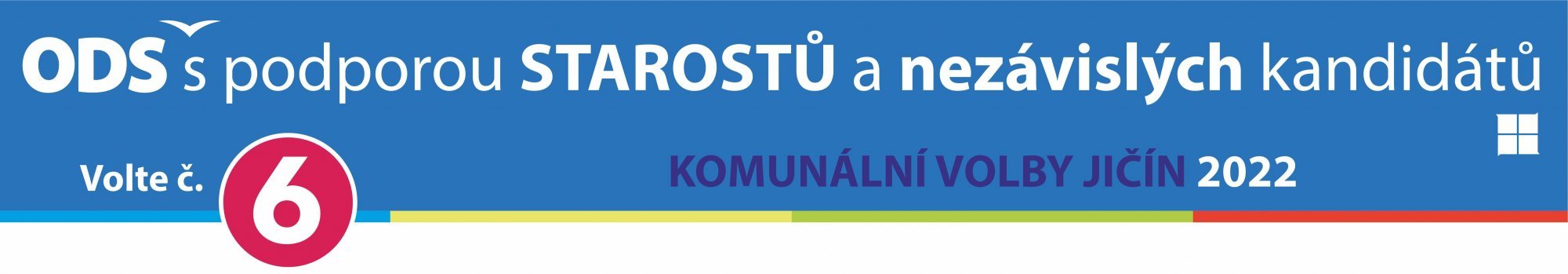 Komunální volby 2022 Jičín - kandidátní listina ODS s podporou Starostů a nezávislých kandidátů
