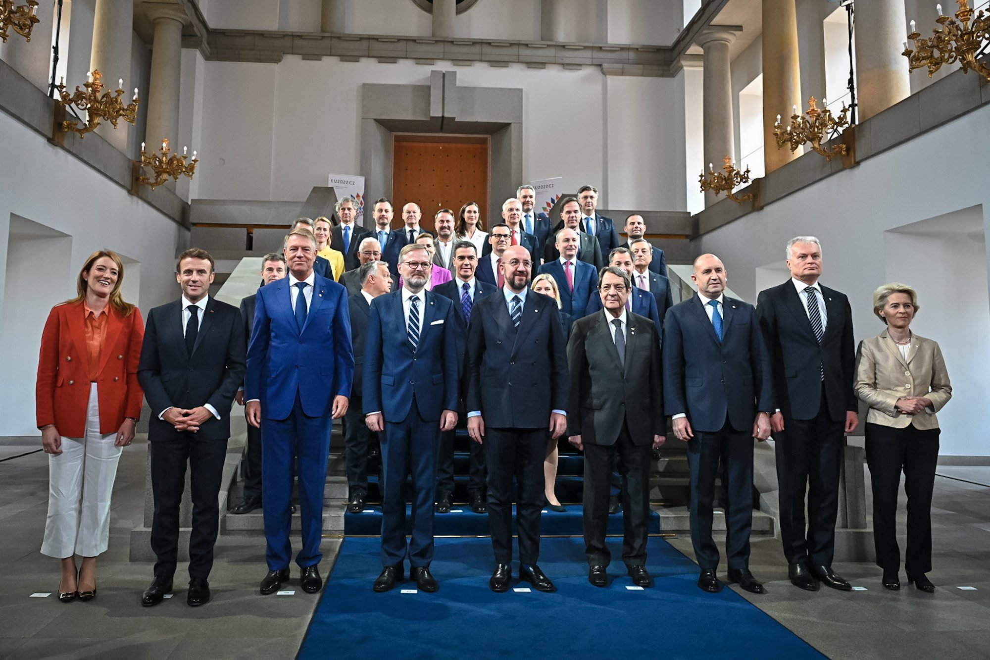 Lídři zemí EU diskutovali na neformálním jednání Evropské rady v Praze o energetické situaci v Evropě a další pomoci Ukrajině