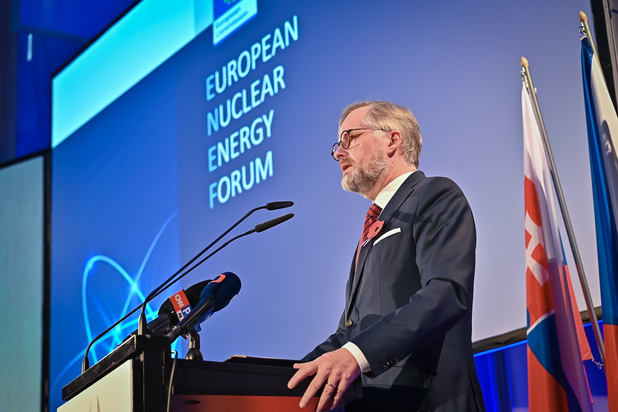 Premiér Petr Fiala se zúčastnil Evropského jaderného fóra