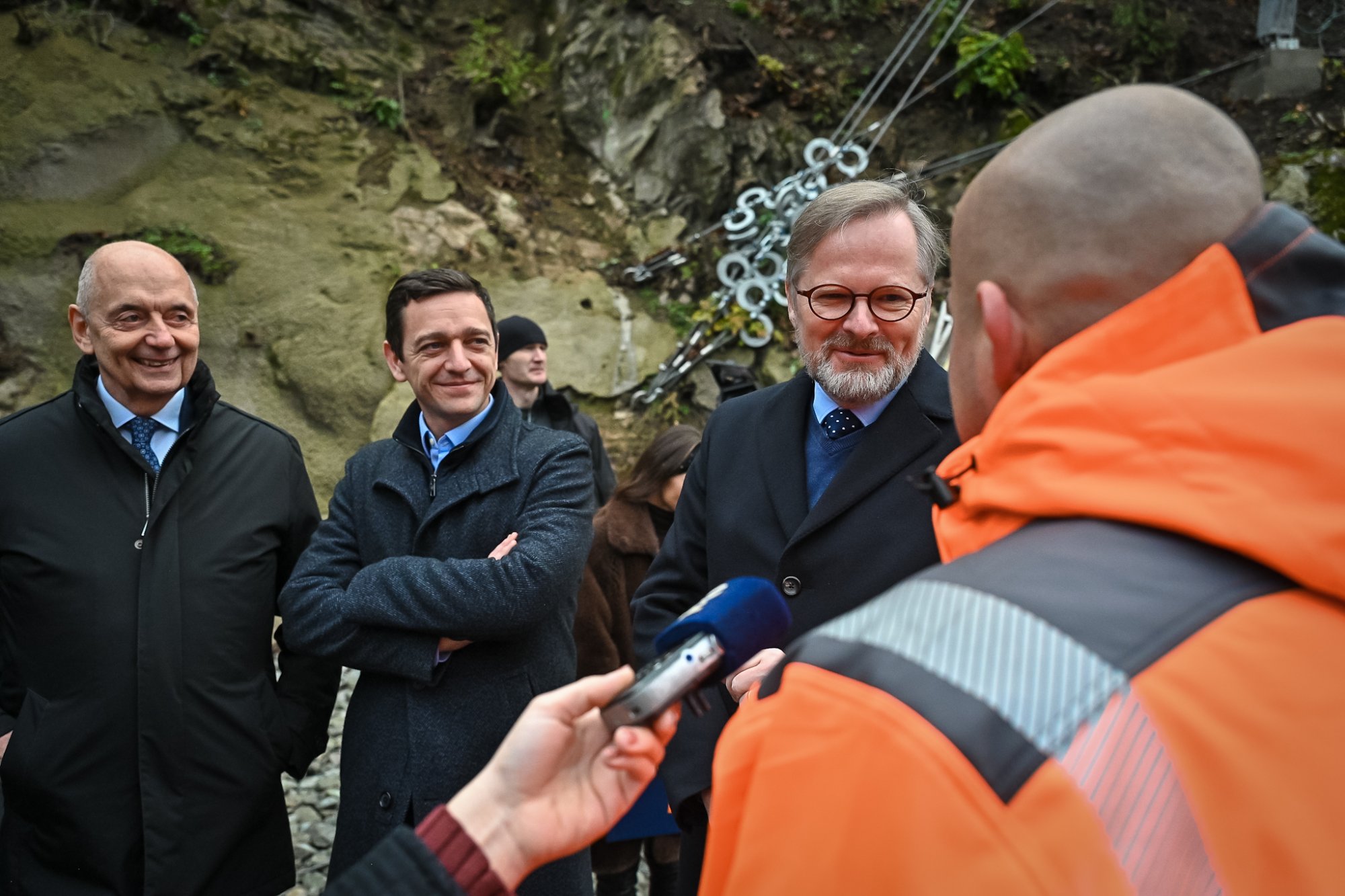 Premiér Fiala se zúčastnil slavnostního otevření modernizované trati mezi Brnem a Blanskem