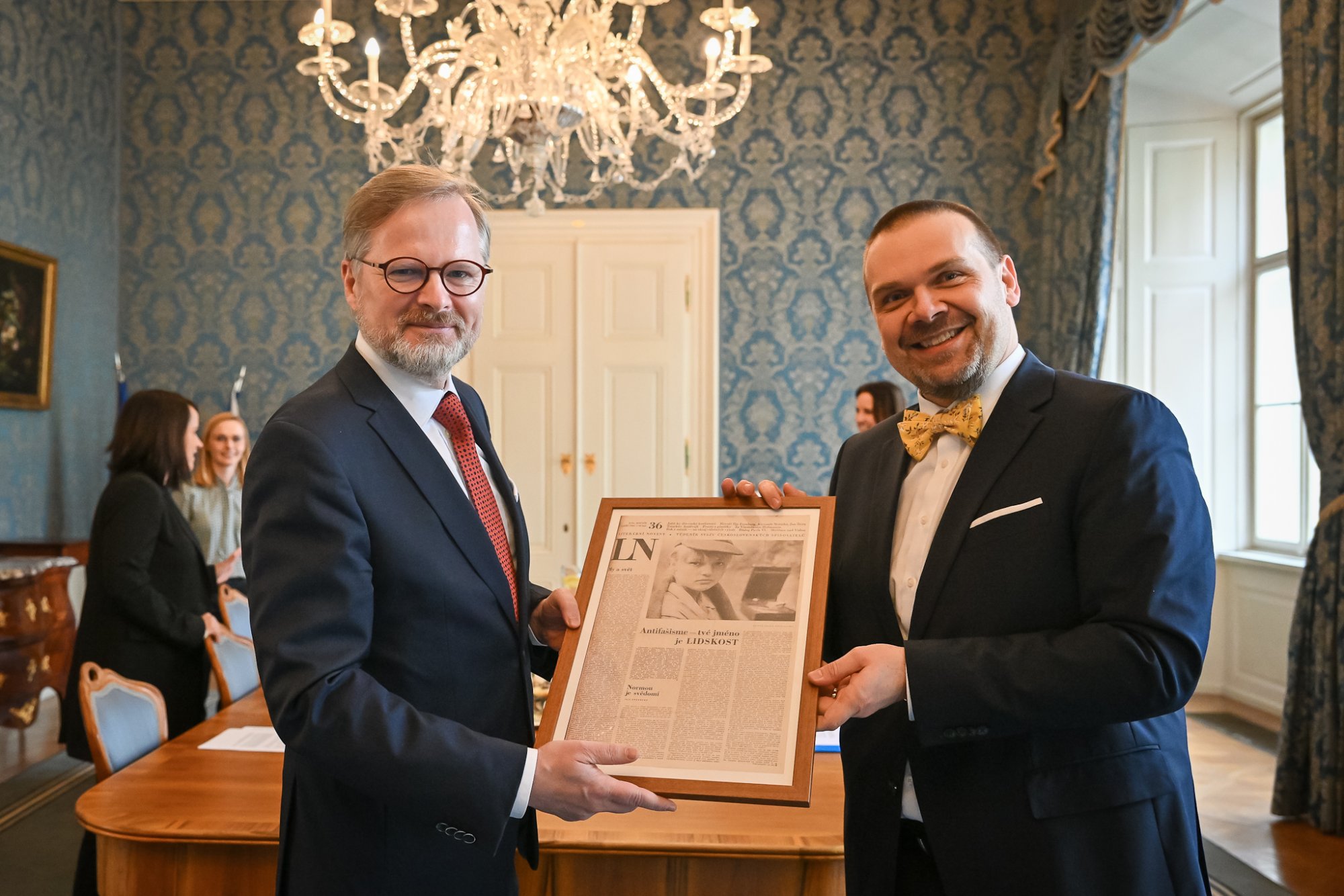 Premiér Petr Fiala navštívil Ministerstvo kultury