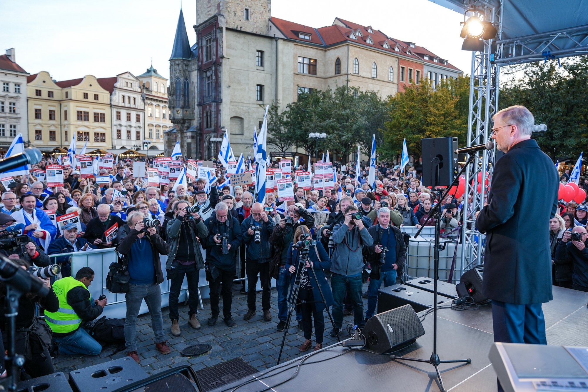 Projev premiéra Fialy na veřejném shromáždění Společně pro Izrael