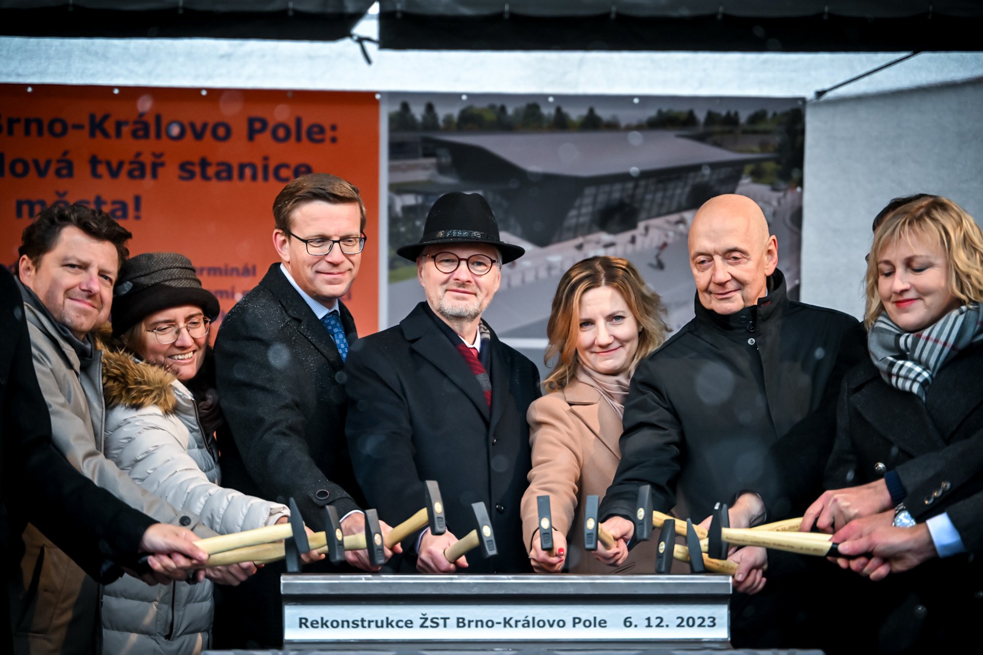 Premiér Fiala slavnostně zahájil modernizaci nádraží Brno – Královo Pole