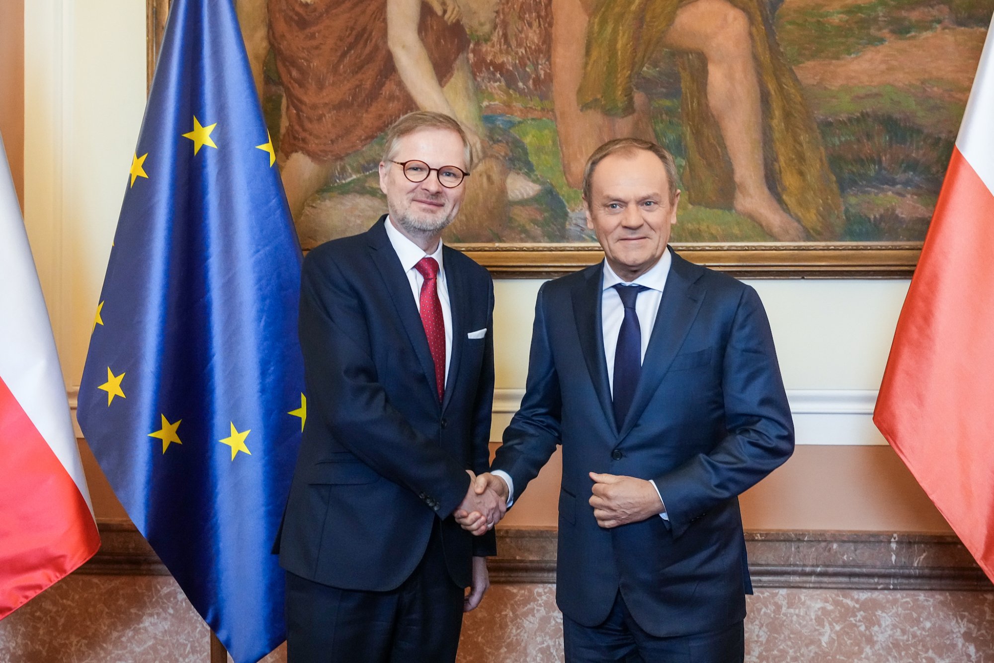 Premiéři ČR a Polska jednali v Praze o posílení obranné spolupráce, energetice i situaci na Ukrajině