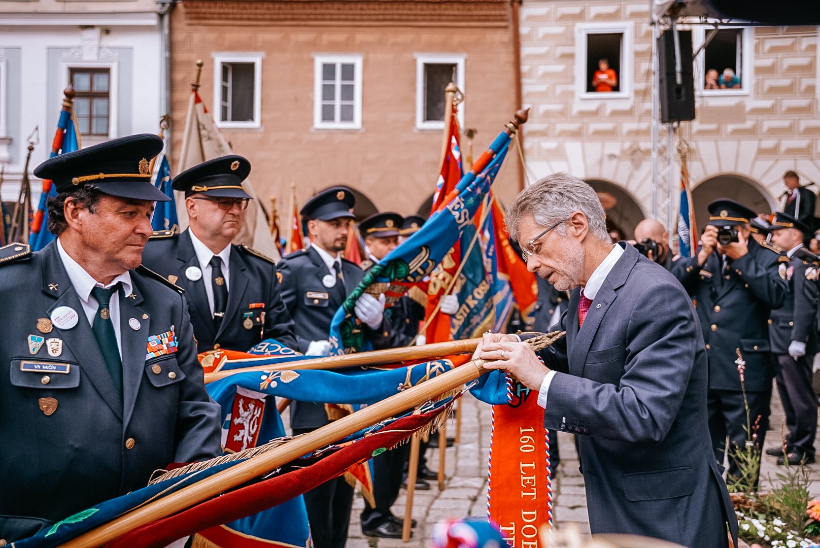 Předseda Vystrčil hostil v Telči téměř 700 sborů dobrovolných hasičů u příležitosti 160. výročí od jejich založení