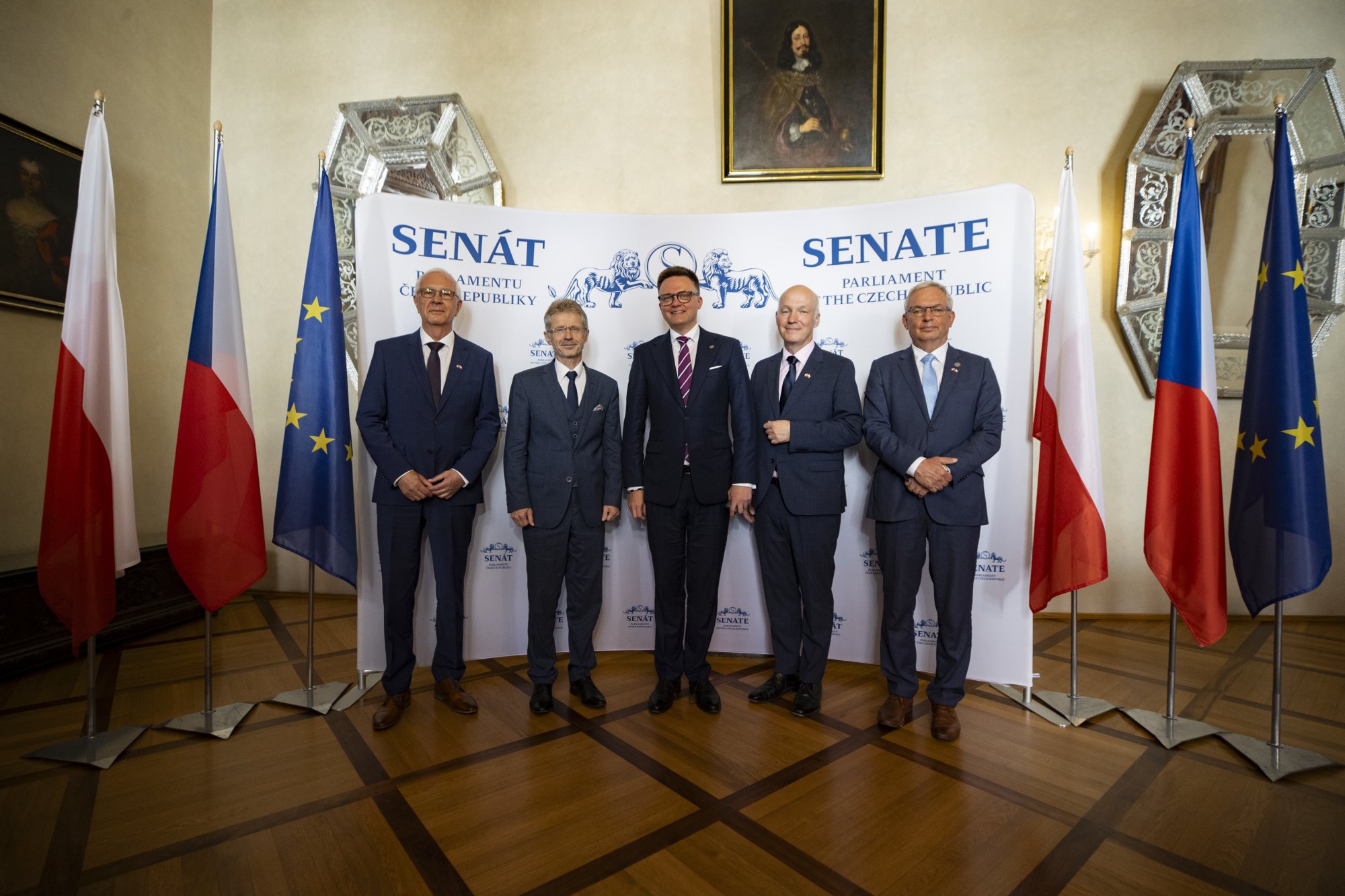 Předseda Vystrčil přijal maršálka polského Sejmu, jednali spolu o posílení spolupráce obou parlamentů i stavu V4