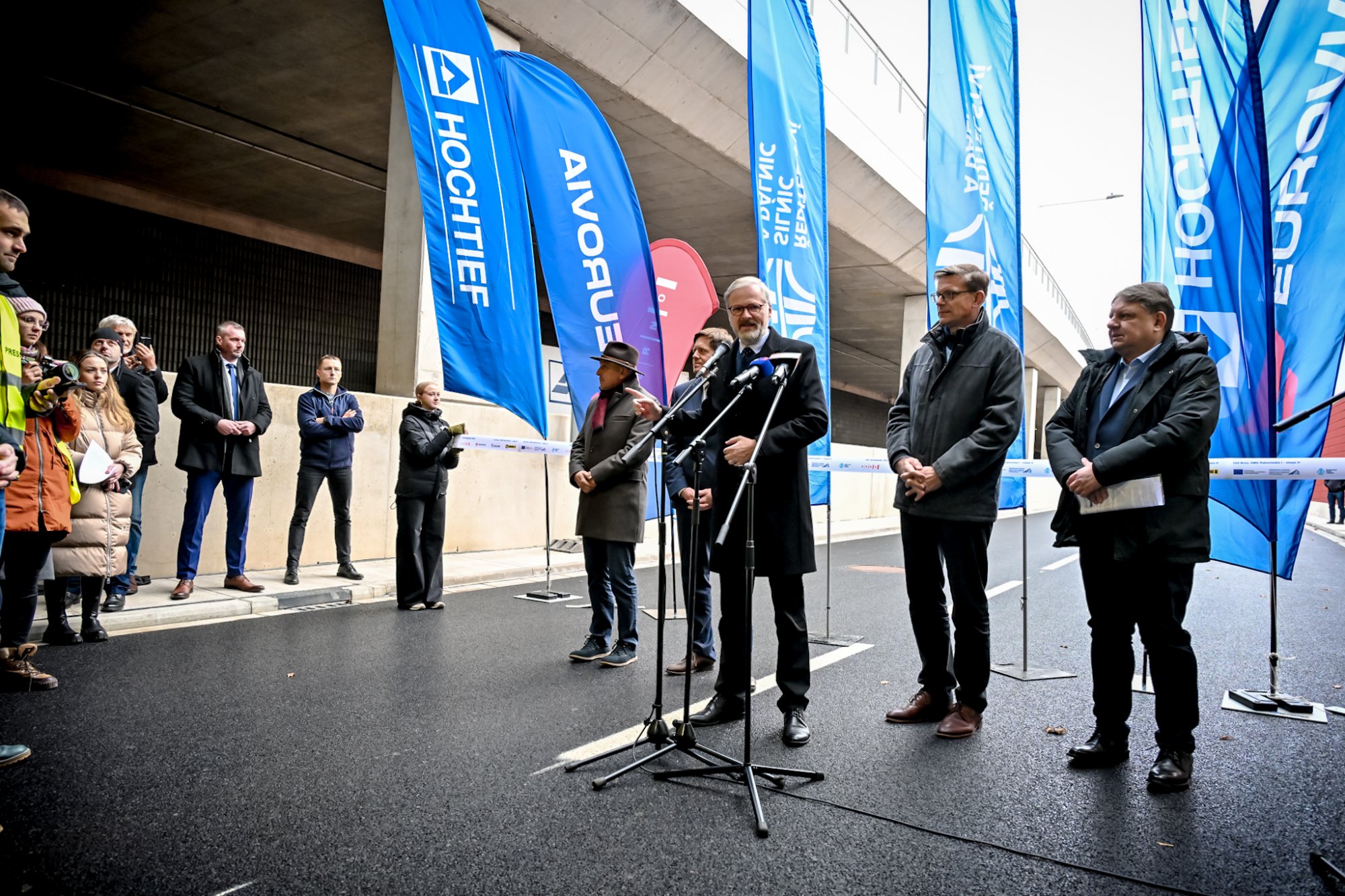 Premiér Fiala otevřel další část městského okruhu v Brně
