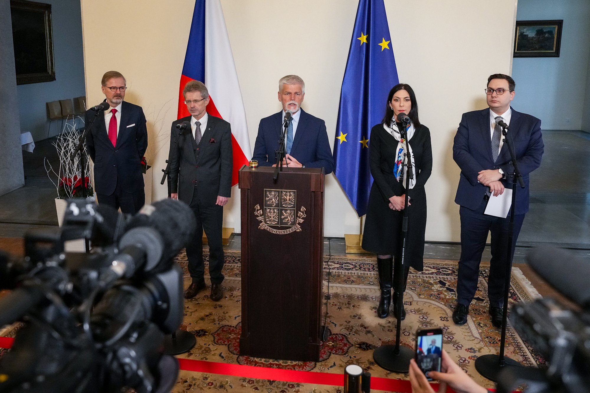 Premiér Fiala po jednání nejvyšších ústavních činitelů: Jsme země, která je významným aktérem mezinárodní politiky