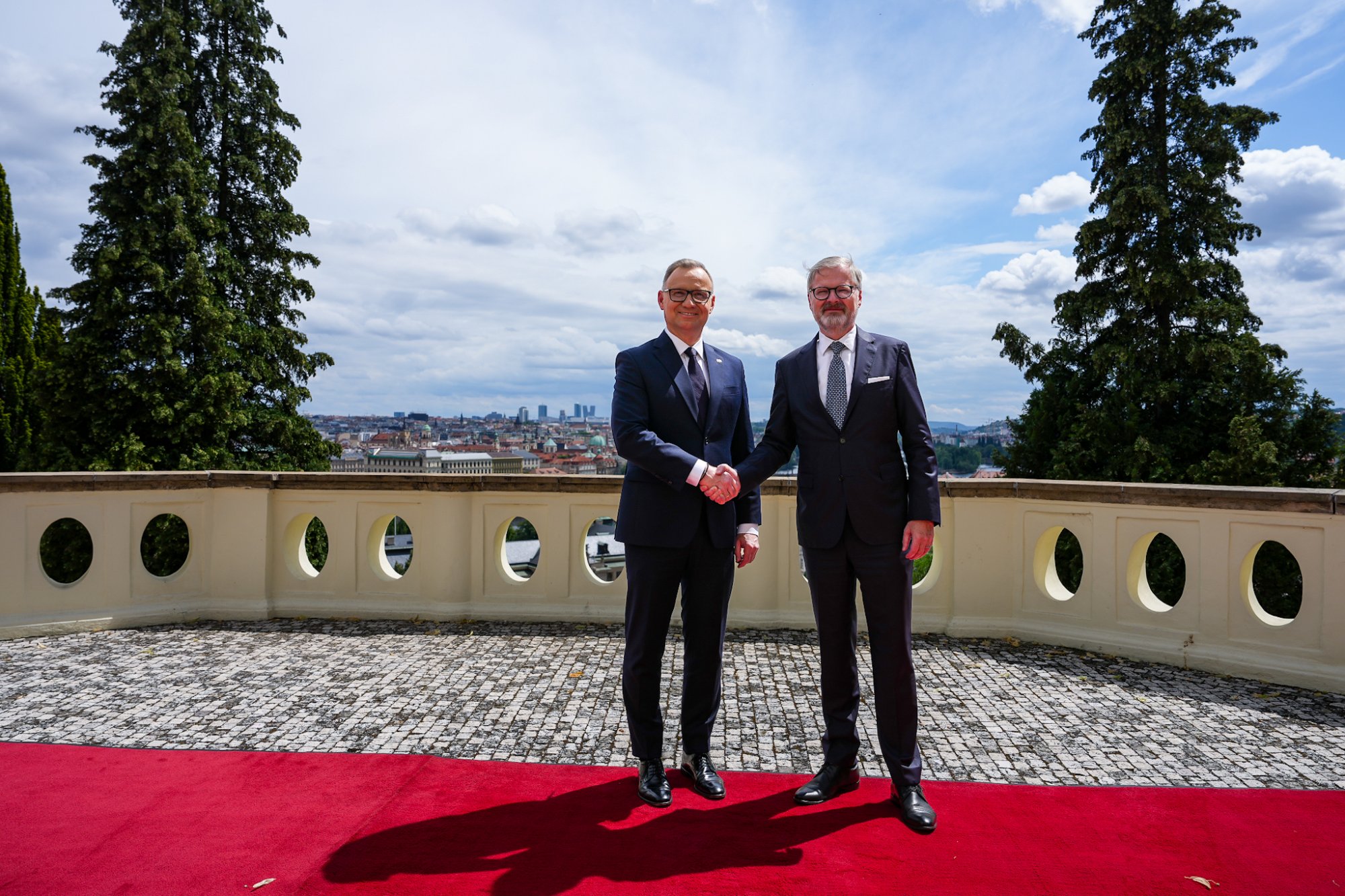 Premiér Fiala jednal s polským prezidentem Dudou a ocenil jeho přínos k posílení česko-polských vztahů