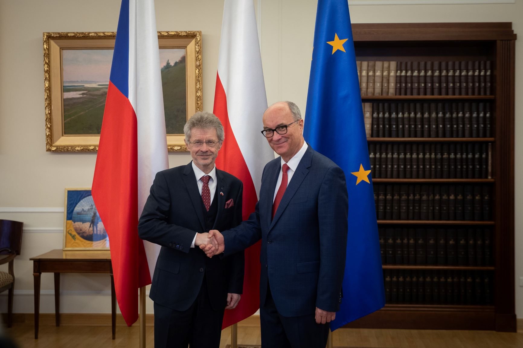 Posilování vztahů i zlepšení přeshraniční spolupráce byly hlavními tématy jednání předsedy Senátu v Polsku